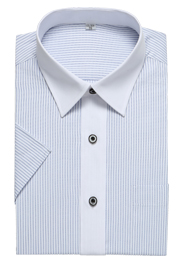 男士藍(lán)條紋CVC襯衫TMHC501 男士藍(lán)條紋CVC襯衫TMHC501