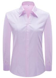 女長袖V領襯衣YW4505 女長袖V領襯衣YW4505