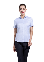 女短袖關(guān)門領(lǐng)襯衣GWD6033 女短袖關(guān)門領(lǐng)襯衣GWD6033